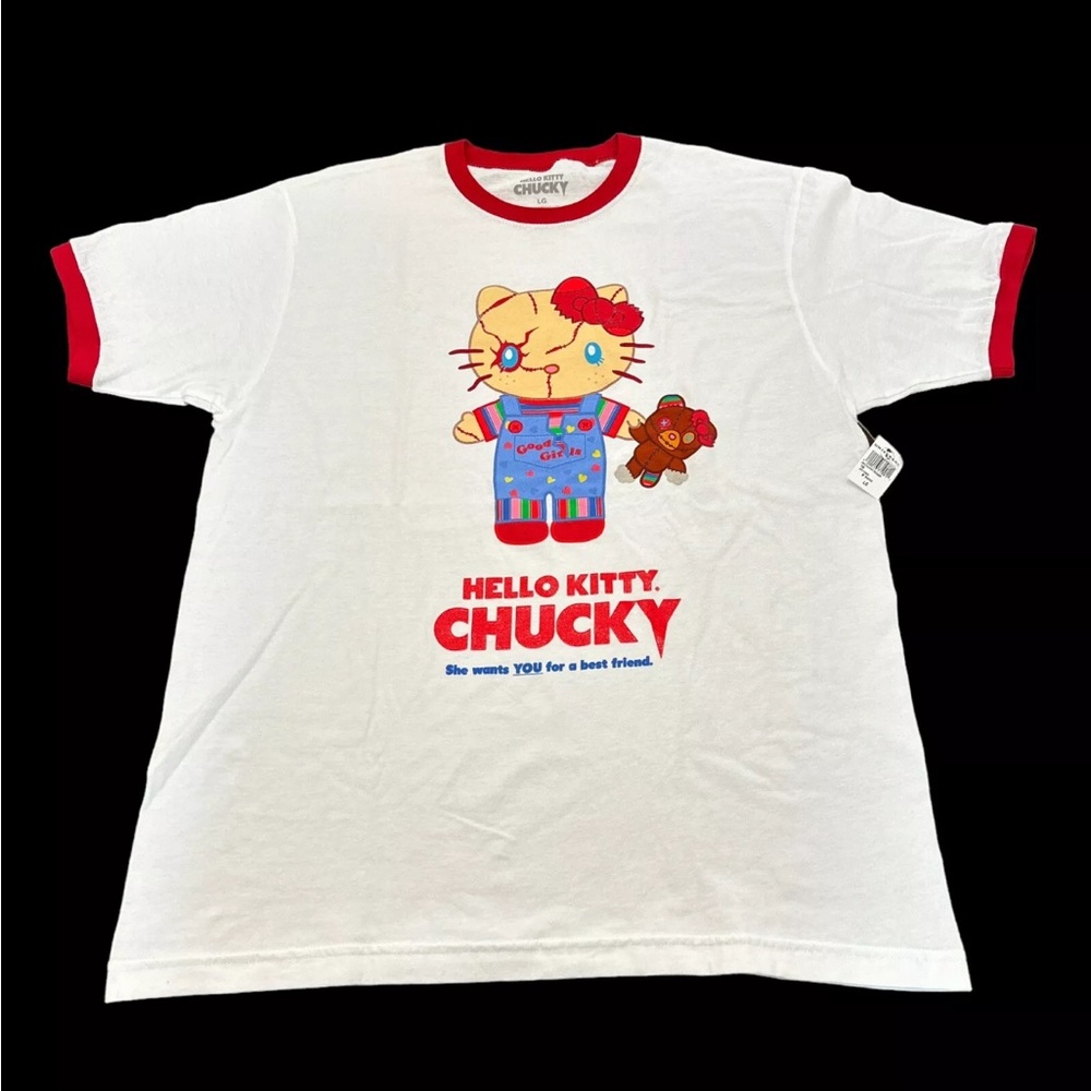 Hello Kitty x Chucky Ringer Shirt 2023 Universal Studios Size XS